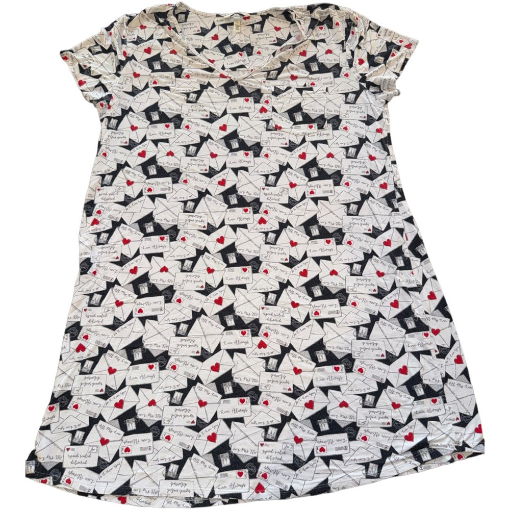 SOMA Nightshirt Love Letters Print Size Large